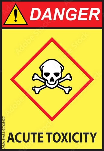 Obraz na plátně Globally Harmonized System Acute Toxicity hazard Sign victor Images