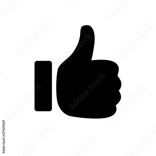 Konstfotografi like thumb up hand sign vector icon png transparant background