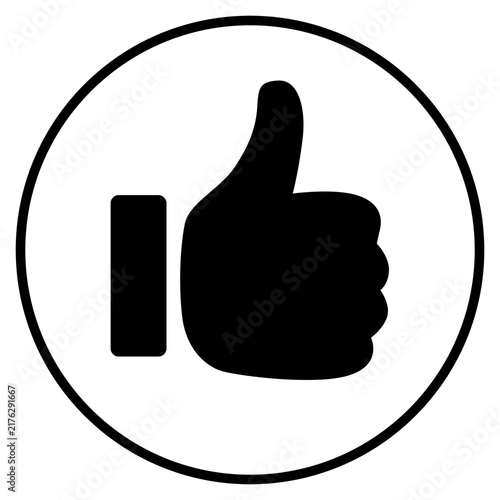Fotografía like thumb up hand sign vector icon png transparant background