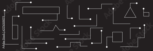 Callouts titles set. Digital callouts . Line callout label set. isolated on black background. Vector illustration. EPS 10 