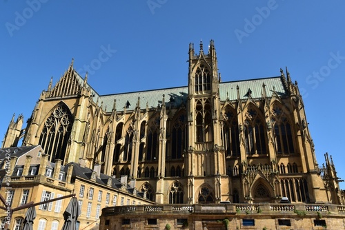 la façade nord de la cathédrale Saint-Etienne de Metz