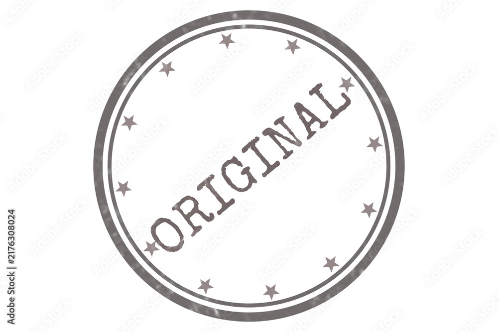 Fototapeta premium Round rubber stamp with the word original written in the center for product authentication and quality control