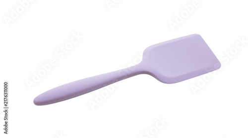 Картината върху платно Light purple silicone kitchen spatula for baking and cooking