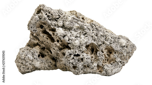 Cuadro en lienzo Porous grey volcanic pumice stone with rough textured surface