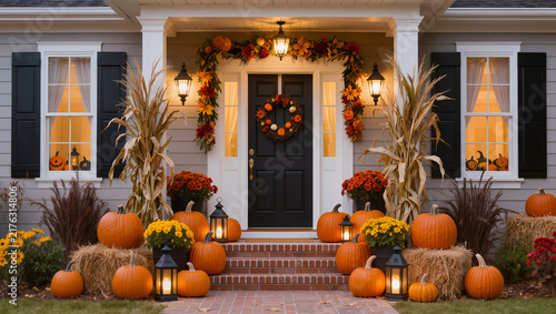 Autumn Home Decor on Front Porch