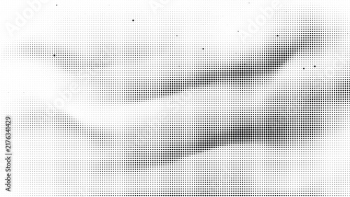 Minimal Black and White Halftone Dot Gradient Abstract Background