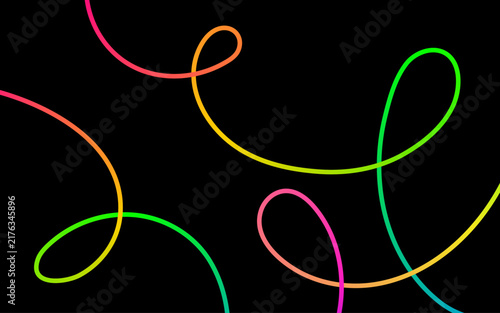 Color Line Abstract Backgrounds. Gradient Ribbon Pattern. Vector Rainbow Lines Graphic Design.