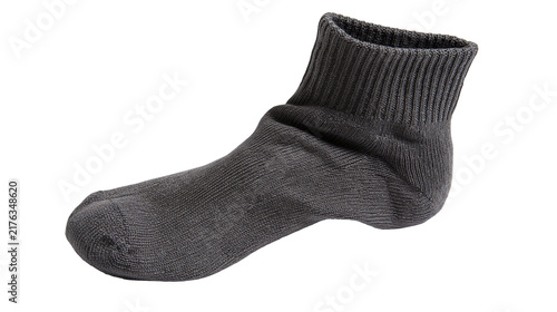 Quadro su tela Dark grey cotton ankle sock with ribbed cuff