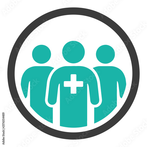 Medical team support healthcare concept icon