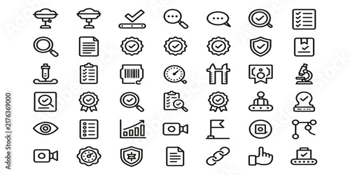 A premium set of 40 unique bold outline cons focused 