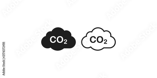 Foto CO2 cloud symbol for carbon dioxide pollution on transparent background