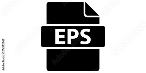 Photography Black eps file format icon symbol for digital document management and graphic design projects