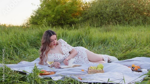 Enjoying a Relaxing and Pleasant Outdoor Picnic Amidst Lush Greenery