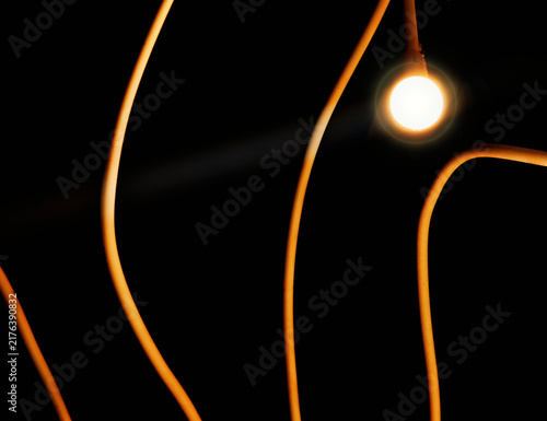Abstract light connection wires in detail backdrop