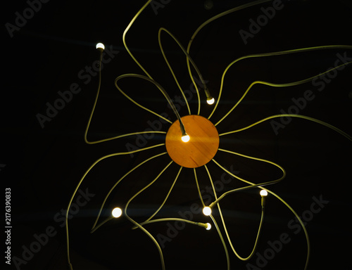 Abstract light connection wires background