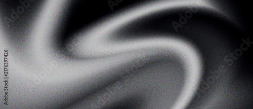 Cuadro en lienzo Abstract black and white grainy gradient background with soft blurred waves