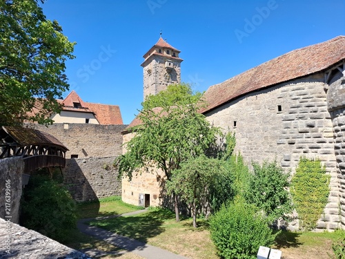 Historical buildings in the German town Rothenburg ob Tauber