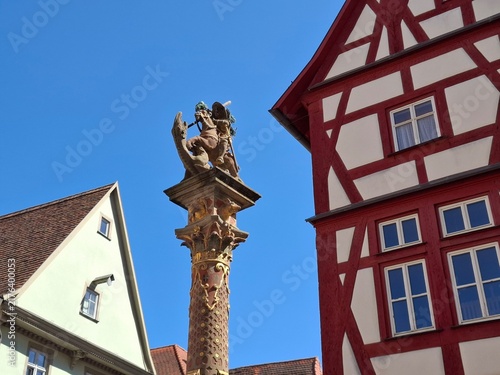 Historical buildings in the German town Rothenburg ob Tauber