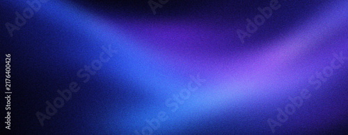 Cuadro en lienzo Abstract blue neon light background with soft glowing curves