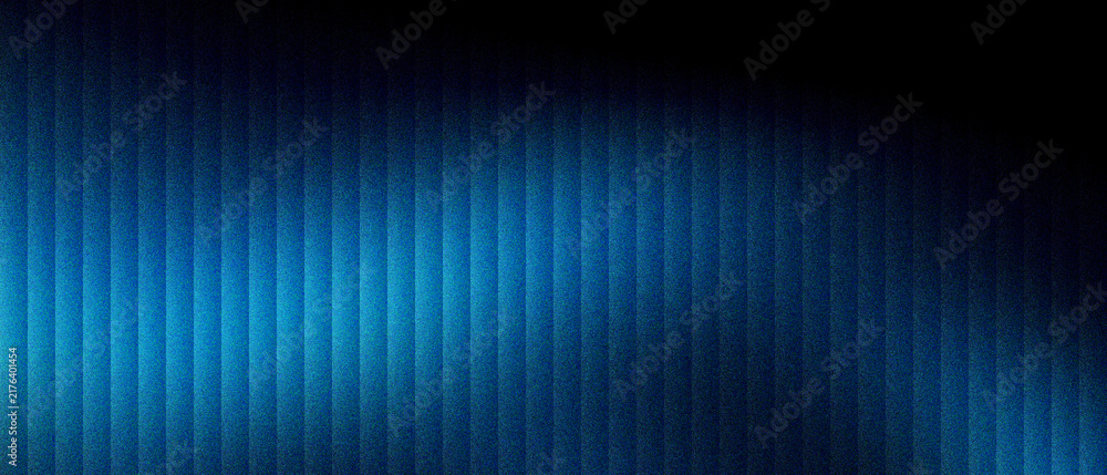 Obraz premium Abstract blue vertical lines background, dark glowing stripes texture with neon light effects, modern digital pattern for corporate presentations, sleek futuristic wallpaper for tech design.