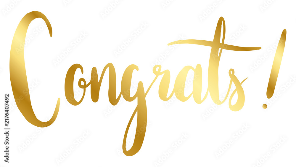 Fototapeta premium Congrats! png word sticker typography, transparent background