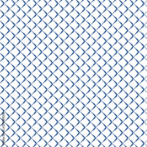 Blue White Geometric Vertical Ornamental Seamless Pattern