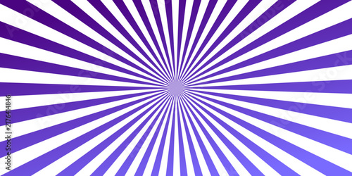 Retro violet and indigo sunbeam rays background, sharp rays fanning out from the middle, abstract vibrant vector graphic for web banner, packaging and branding.