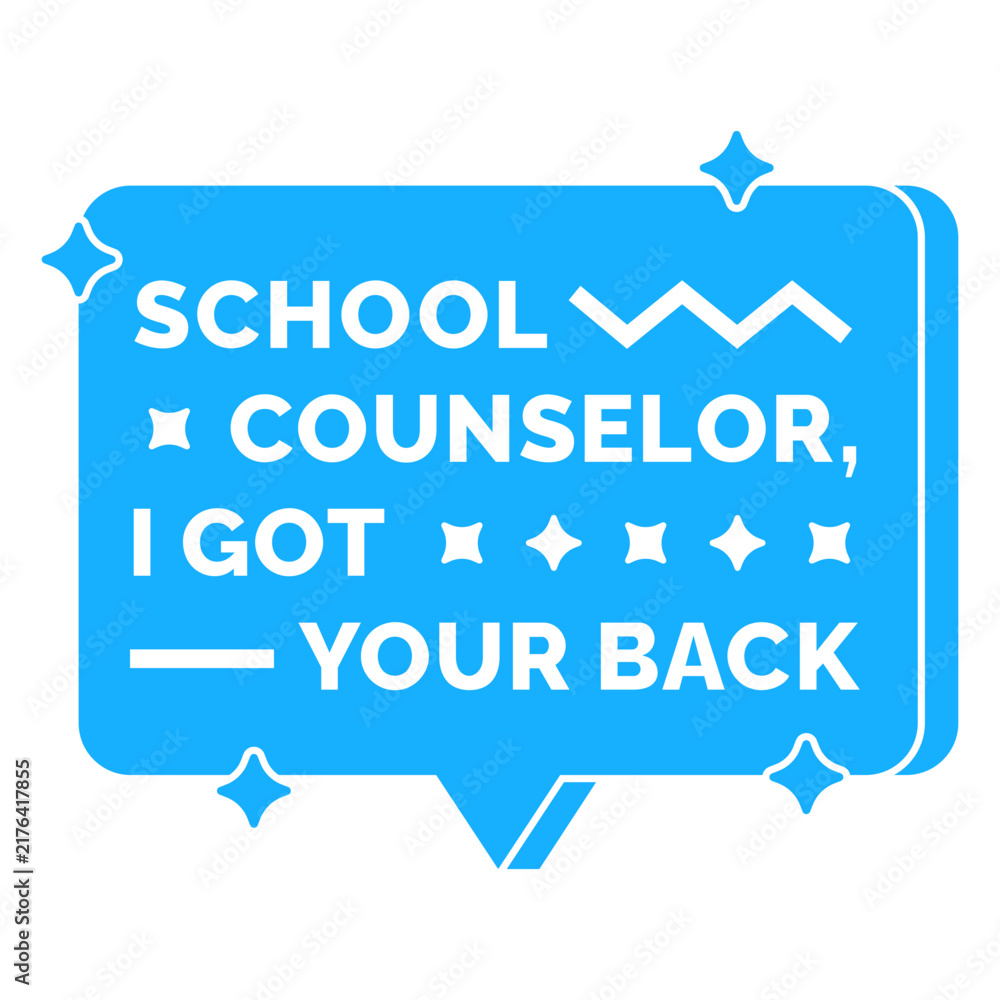Fototapeta premium Guidance counselor sparkly badge
