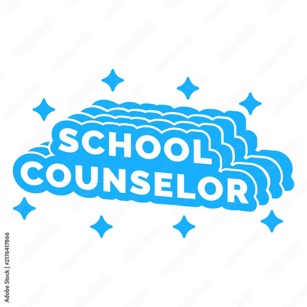 Fototapeta premium School counselor cut out badge