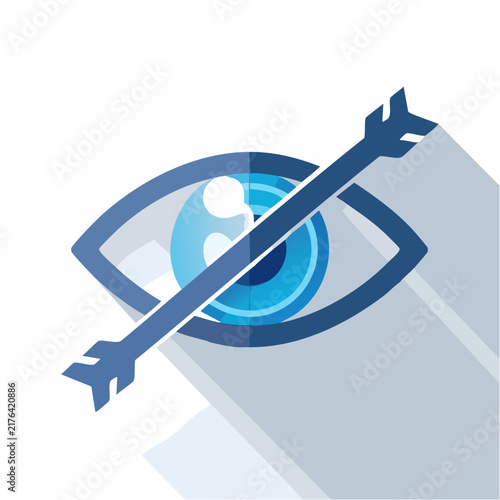 eye symbol with a slash through it for privacy