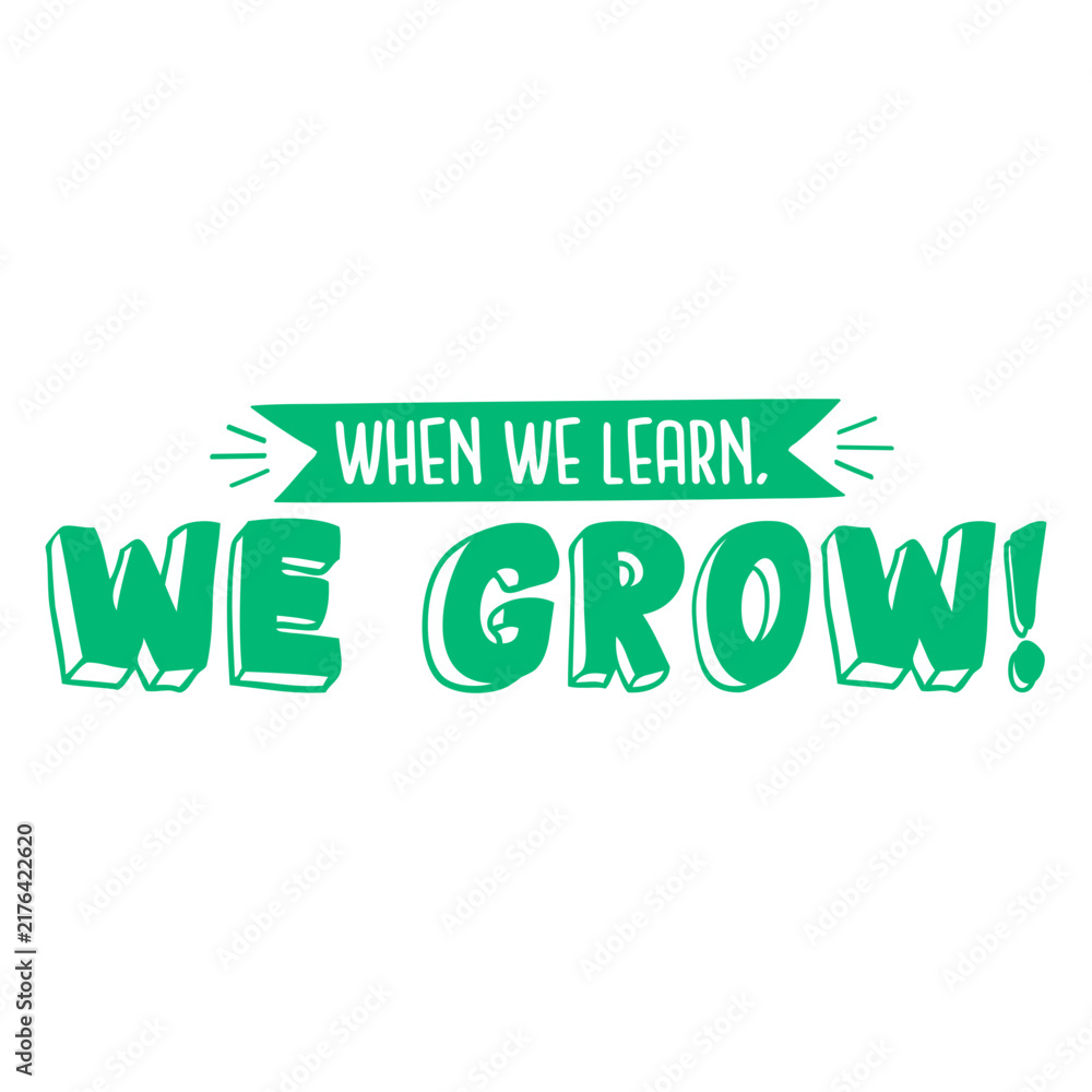Fototapeta premium Learn motivational school quote badge