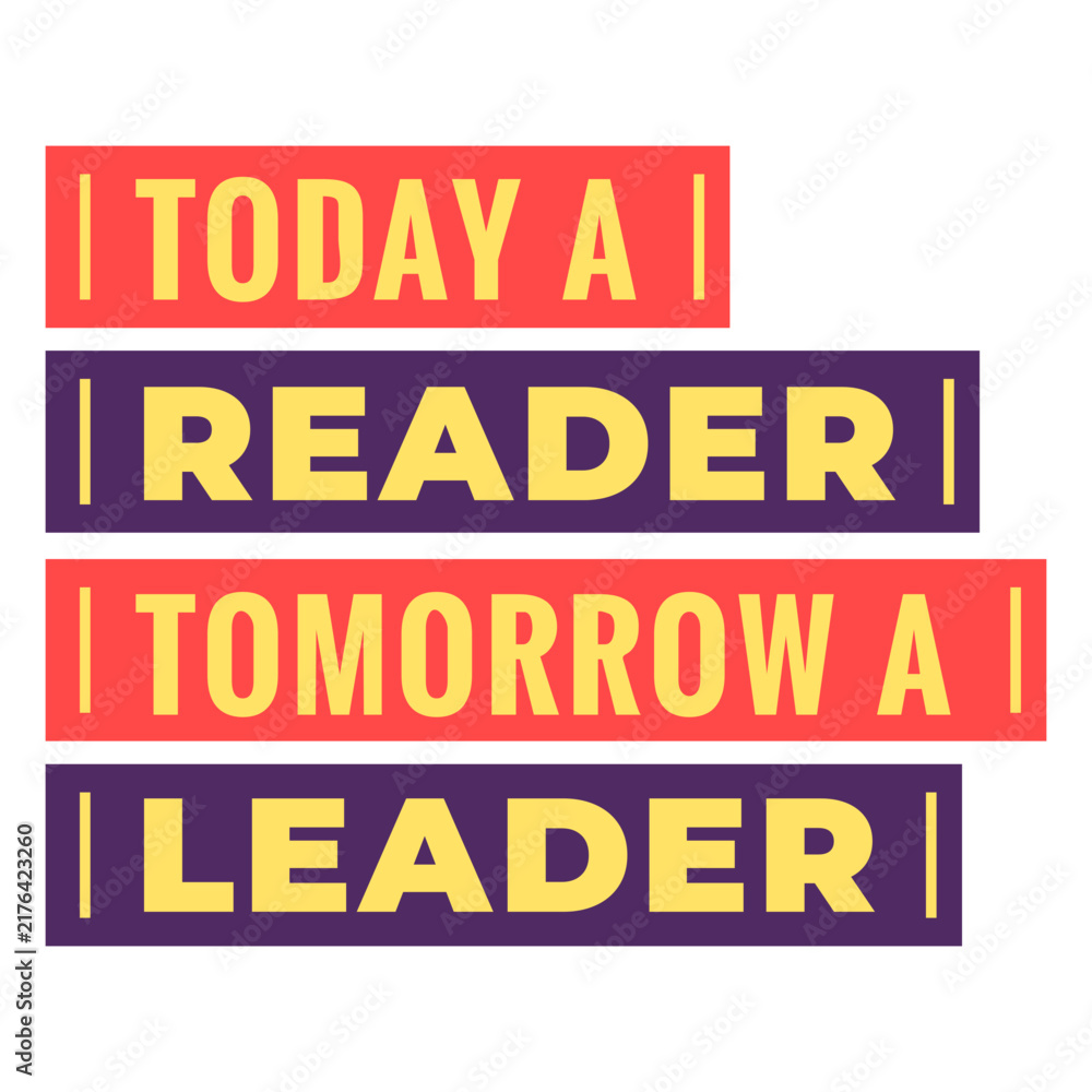 Fototapeta premium Reading leader quote badge