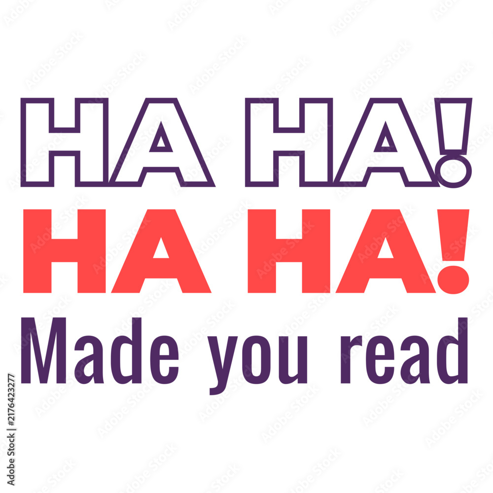 Fototapeta premium Reading funny quote badge