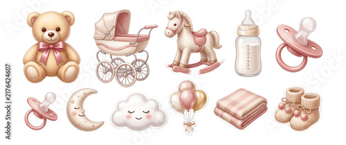 Baby Shower Teddy Bear Nursery Celebration Set