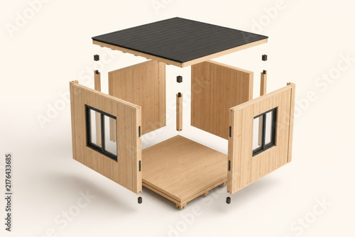 Room Module Designed for Disassembly and Reassembly