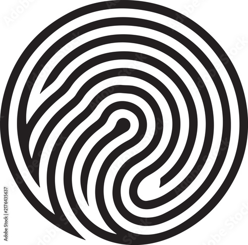 Set of fingerprint icons, collection of different human finger prints, biometric identification, security and identity concept, vector illustration
