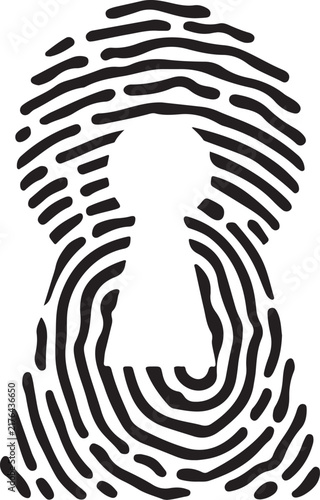 Set of fingerprint icons, collection of different human finger prints, biometric identification, security and identity concept, vector illustration