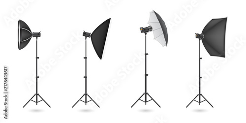 Canvastavla Studio photography lighting equipment setup with softbox reflectors transparent