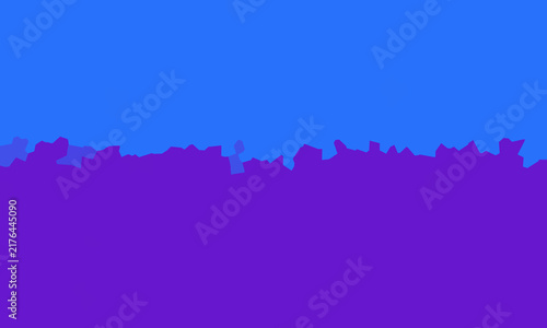 Abstract digital background, featuring a sharp, horizontal divide between, vibrant blue and, deep purple colors, with irregular jagged, edge texture