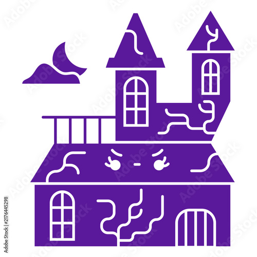 Принти на полотні Haunted hause halloween character