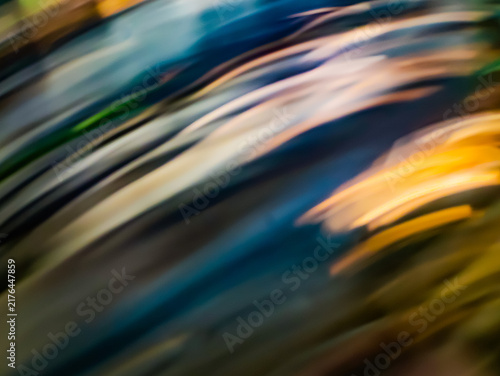 Konstfotografi Dynamic Blue and Gold Motion Blur