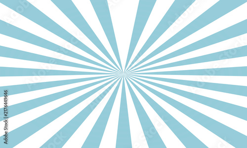 Light blue and white sunburst background, with radiating rays, geometric pattern for, backdrop, of starburst effect