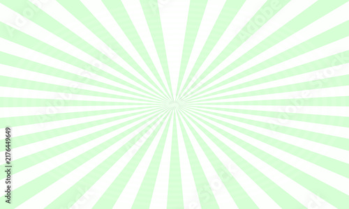 Light mint green and white sunburst background, with radiating rays, geometric pattern for, backdrop, of starburst effect