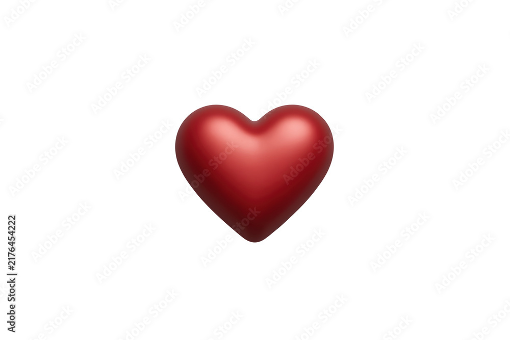 Fototapeta premium Dark red glossy decorative heart