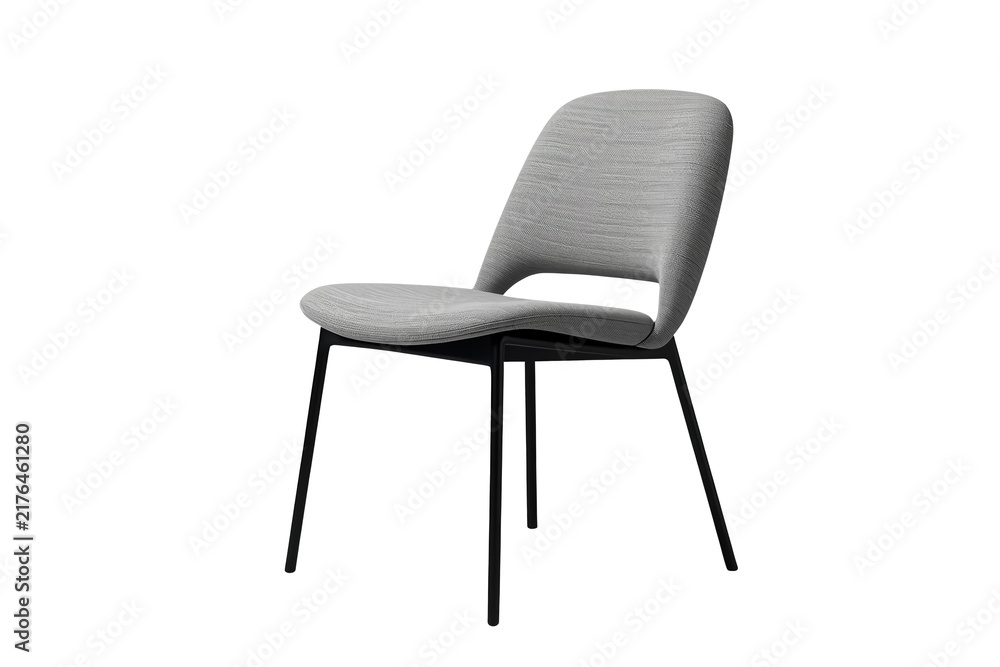 Obraz premium Angled black lounge chair with padded cushion