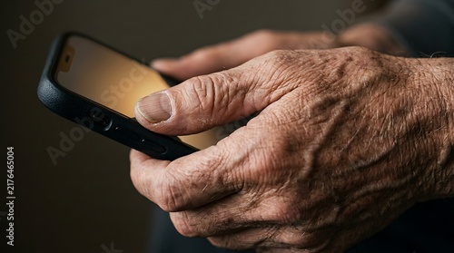 Holding hands of elderly people