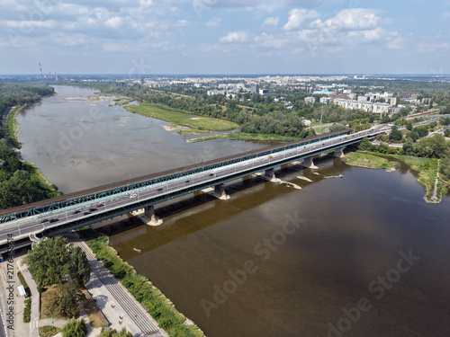 Foto Citadel Railway Bridge over the Vistula River in Warsaw, Poland