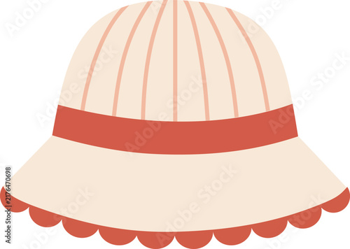 Summer Sun Hat Bucket Vector