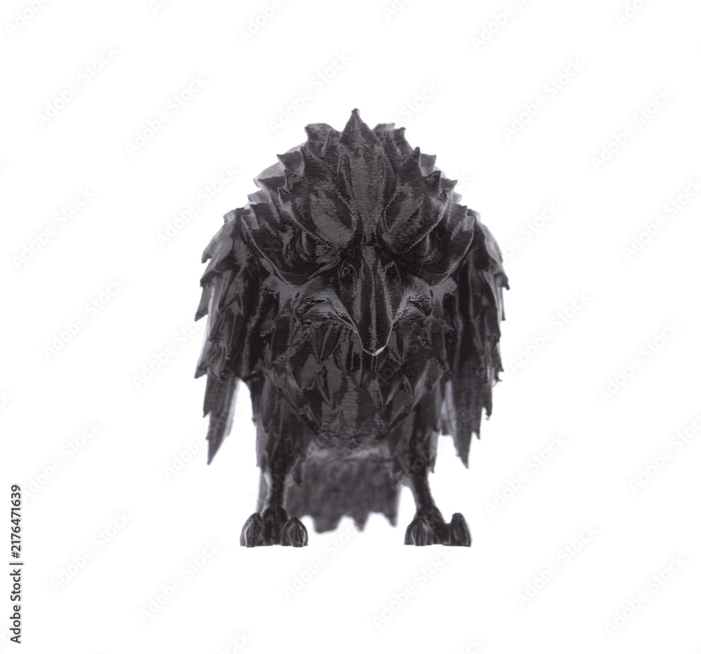 Obraz premium Halloween black raven isolated on white background