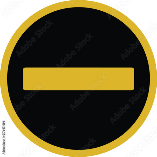 Minus sign inside a circle icon flat vector design element for user interface and web application isolated on white background